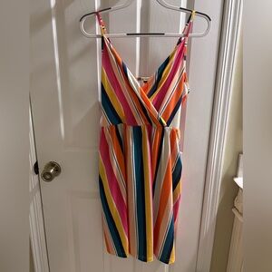 Colorful Striped Sleeveless Dress